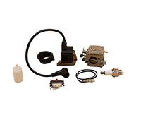 Pexorin Carburador Bobina de encendido Interruptor Bujía Filtro combustible Motosierra Piezas repuesto for motor, for Husqvarna, 266 268 272 XP 272XP Kit de carburador para motor de 2 tiempos