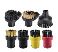 Pexorin Cepillo Redondo de Nailon con Cabezal Cepillo Cobre for máquina limpiadora Equipos SC1 SC2 SC3 SC4 SC5 SC7 CTK10 Piezas Repuestos para limpiadores a Vapor(2pcs-02)