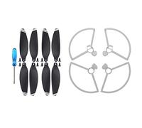 Pexorin Cubierta protectora de hélice + 2 pares hélices bajo ruido, liberación rápida, for DJI, for Mavic, for MINI, kits Reemplazo de la pala de la hélice del dron(Silver)