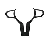 Pexorin Envoltura de Gamuza for automóvil ABS Car Styling, for, F20 F21 F32 F33 F06 F12 1 2 3 4 Series X2 Botones del Volante Pegatinas de la Cubierta del Marco Adhesivo para Volante(Black Black)