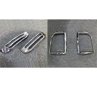 Pexorin For VW, for Transporter (T6), for Caravelle 17-18, moldura de parachoques for luz antiniebla, reflector delantero y trasero cromado Cubierta para faros antiniebla(4PCS)