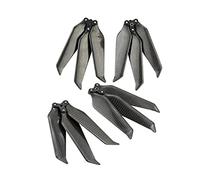 Pexorin Hélices de fibra de carbono 3Blade 8743 plegables de bajo ruido CW CCW, for DJI, for dron Mavic 2 Pro Zoom 8743F Hélice para dron(Gold)