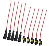 Pexorin Kit de conector eléctrico for automóvil de 5 pares, 16 AWG, 1 clavija, con cable Cable de encendido