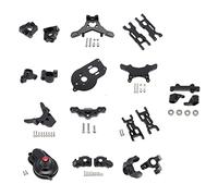 Pexorin Kit de piezas mejora metal, juego brazos suspensión nudillo dirección, for Losi, for 1/18 Mini-T 2.0 2WD RC Truck Upgrade Parts Enlace del brazo de suspensión del coche Rc(Schwarz)