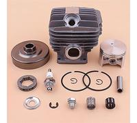 Pexorin Kit de pistón de Cilindro de 52 mm, válvula de descompresión de cojinete de llanta, Rueda Dentada y Tambor de Embrague, for STIHL, MS460 046 MS 460 Tambor de Embrague para Motosierra