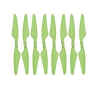 Pexorin Llave de tornillo for base hélice liberación rápida 1/2/4 pares, accesorios cuchillas plegables, for aviones teledirigidos HUBSAN, Zino H117S Reemplazo de hélice de drones(Green 4 pairs)