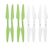 Pexorin Llave de tornillo for base hélice liberación rápida 1/2/4 pares, accesorios cuchillas plegables, for aviones teledirigidos HUBSAN, Zino H117S Reemplazo de hélice de drones(Green white 4 pairs)