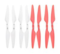 Pexorin Llave de tornillo for base hélice liberación rápida 1/2/4 pares, accesorios cuchillas plegables, for aviones teledirigidos HUBSAN, Zino H117S Reemplazo de hélice de drones(Red white 4 pairs)