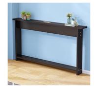 PEYNIR balda detrás Sofa Slim Sofa Table Behind Couch Thin, 3.9/5.9/7.9 Inch Deep Narrow Console Desk for Entryway/Foyer/Hallway, Floor-Standing Skinny Storage Shelf(Black,W49.2xD5.9xH25.6in)