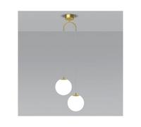 PEYNIR Lámpara colgante blanca, lámpara colgante de globo de cristal moderna para comedor, dormitorio, cocina, sala de estar, lámpara Led empotrada en forma de gota