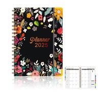 Peysaitr 2025 Diary,A5 Week to View Diary 2025,Jan.2025 - Dec.2025, 22x15.5x1.6cm,Journal with Double coils and Monthly tabs,Journal to Track Goals, Twin-Wire Binding,Organize Daily Life