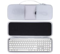 Peyyargo Duro Protectora Funda Compatible con Logitech MX Keys S/MX Keys Plus/MX Keys Teclado Inalámbrico (Blanco)