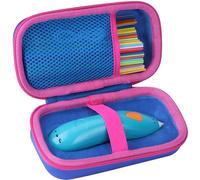 Peyyargo Funda para 3Doodler Start Essentials Bolígrafos 3D | Estuche Rígido Eva, Bolsa rígido portátil, Funda protectora con asa de transporte, Azul + Rojo Rosa