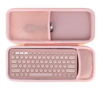 Peyyargo Funda para Logitech Pebble 2 Combo | Funda Compatible con Pebble Keys 2 K380s Teclado y Pebble Mouse 2 M350s, Estuche Rígido Eva, Para viajes, Rosa