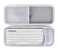 Peyyargo Funda para Logitech Pebble 2 Combo | Funda Compatible con Pebble Keys 2 K380s Teclado y Pebble Mouse 2 M350s, Estuche Rígido Eva, Para viajes, Blanco