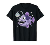 Pez Anglerfish Disco con Mirrorball Camiseta