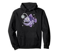 Pez Anglerfish Disco con Mirrorball Sudadera con Capucha