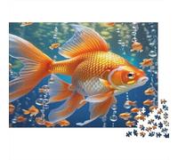 Pez Dorado Nadando Puzzles 1000 Piezas Papel Reciclado para Adultos Puzzle para Adultos Juego desafiante Regalo Divertido para casa Excelente Idea de Regalo Partir de 12 años 52x38cm/1000pcs