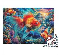 Pez Dorado Rompecabezas 1000 Pieza, Puzzle Difícilpara Adultos, Puzzle DIY para Juegos Familiares Rompecabezas 70x50cm/1000pcs