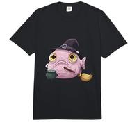Pez Globo Divertido - Sombrero de Bruja y caldero mágico Comfort Colors Adult Heavyweight T-Shirt