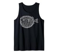 Pez Globo Ilustración Camiseta sin Mangas