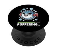 Pez Globo Pez Globo Divertido Pez Globo PopSockets PopGrip Adhesivo