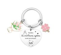 Pez idea regalo anuncio embarazo para Tata Solicitud Llaveros Tía Anuncio Tu Vas a ser Tata y Llaveros Tía - Regalo original y sorpresa para Future Tata, Hermana, Mejor Amiga, 1, L