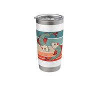 Pez Koi Carpa Koi Japonesa Pez Nishikigoi Japón Otaku Vaso térmico de acero inoxidable de doble pared