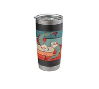 Pez Koi Carpa Koi Japonesa Pez Nishikigoi Japón Otaku Vaso térmico de acero inoxidable de doble pared