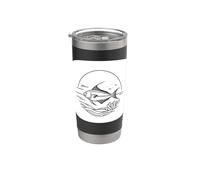 Pez Lechero arte lineal Aquarianer Vaso térmico de acero inoxidable de doble pared
