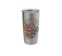 Pez León Colorido Pez León Vaso térmico de acero inoxidable de doble pared