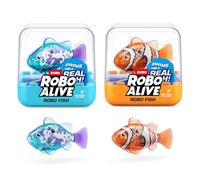 Pez Robótico Nadador Robo Fish Series 3 de ZURU(Naranja y Verde Azulado)