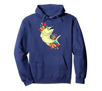 Pez Saltando Colorido Escena cómica Vida Marina Sudadera con Capucha