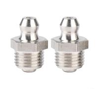 Pezón de grasa M10x1, paquete de 2 unidades de acero inoxidable recto de lubricación para bicicleta de coche, tractor, equipos industriales, 15,5 mm de longitud