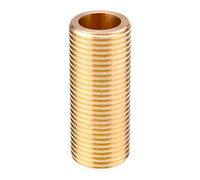 Pezón roscado de latón de 25 mm, tubo roscado largo para conectores de tanque, longitud de 80 m