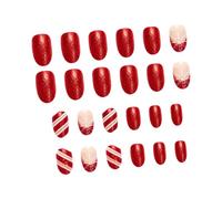 Pezones de manicura francesa con plan centelleado de rosa de agua chispeante, fácil aplicación, artificial para festividades navideñas, inteligencia computacional forrada de hielo