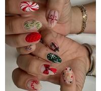 Pezones fraudulentos reciclables de plástico ABS para vacaciones de invierno, plan mate con copo de nieve, arco torcido, forma elipsoidal corta para fiestas y disfraces, fiesta de Navidad, plan de