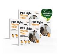 Pezz Pruebas de gusanos PCR light en paquete de 4 unidades económicas | Análisis compacto de los gusanos y parásitos más comunes | Giardia, gusanos redondos, tricocéfalos, anquilostomas | incluye