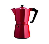 PEZZETTI - Cafetera espresso itale Xpress (6 tazas, aluminio), color rojo