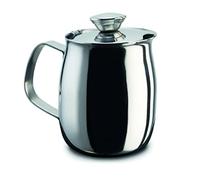 PEZZETTI, Lechera de acero inoxidable, jarra de leche de acero, con tapa, 9 tazas