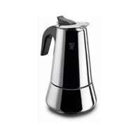 Pezzetti STEELEXPRESS - Cafetera de acero inoxidable, 6 tazas