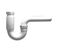 PF WaterWorks PF0704 FlexTRAP FlexTRAP 1-1/4 pulgadas x 1-1/2 pulgadas Flex-N, expandible, flexible, P-Trap-ajuste universal 1-1/2 pulgadas. o 1-1/4 pulgadas. con juntas reductoras para cocina y