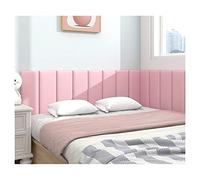 PFCDZDU Autoadhesivo 3D Cabecero Esponja, Decoración con Revestimiento PU Cojín Suave Papel Pintado, Anticolisión Paneles Pared para Dormitorio Sala Juegos (Color : Rosado, Tamaño : 160x50cm)