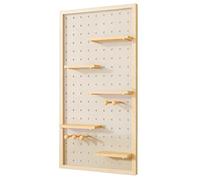 PFCDZDU Kit Combinado De Tablero Perforado, Organizador De Pared con Tablero Perforado con Estantes Y Ganchos Ajustables, Estantería Modular Combinada(60x120cm)