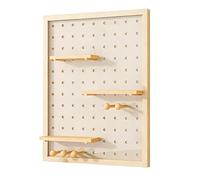 PFCDZDU Kit Combinado De Tablero Perforado, Organizador De Pared con Tablero Perforado con Estantes Y Ganchos Ajustables, Estantería Modular Combinada(60x80cm)