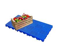 PFCDZDU Palet De Plástico, Rejilla De Almacenamiento De Envío Encajable, 5pcs Supermercado Antideslizante Plataforma Pad para Almacén Fábrica Mascotas (Color : Blue-5 Pack, Tamaño : 30x30x3cm)