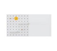 PFCDZDU Panel Perforado Combinación Kit Pared, Organizador De Pared con Ganchos Y Estante De Almacenamiento, Combinación Ajustable para Guardar Herramientas(Blanco,120x60cm)