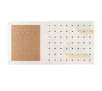PFCDZDU Paneles Organizadores Tablero Perforado, Organizador De Pared Perforado con Estantes Ajustables, Kit De Tablero Perforado De Alta Resistencia(Blanco,80x40cm)