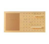 PFCDZDU Paneles Organizadores Tablero Perforado, Organizador De Pared Perforado con Estantes Ajustables, Kit De Tablero Perforado De Alta Resistencia(Wood Color,80x40cm)