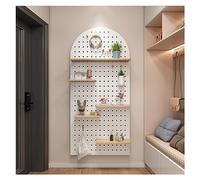 PFCDZDU Tablero Perforado Organizador Pared Paneles, Tableros Clavijas Equipo Combinado, Cocina Oficina Montado En La Pared Estante Exhibicion Almacenamiento Colocar Color : White-B, Tamaño : 60x12